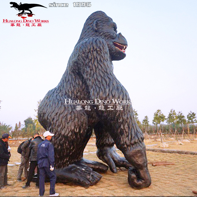 2023 Animated Life Size Animatronic Gorilla Education Display