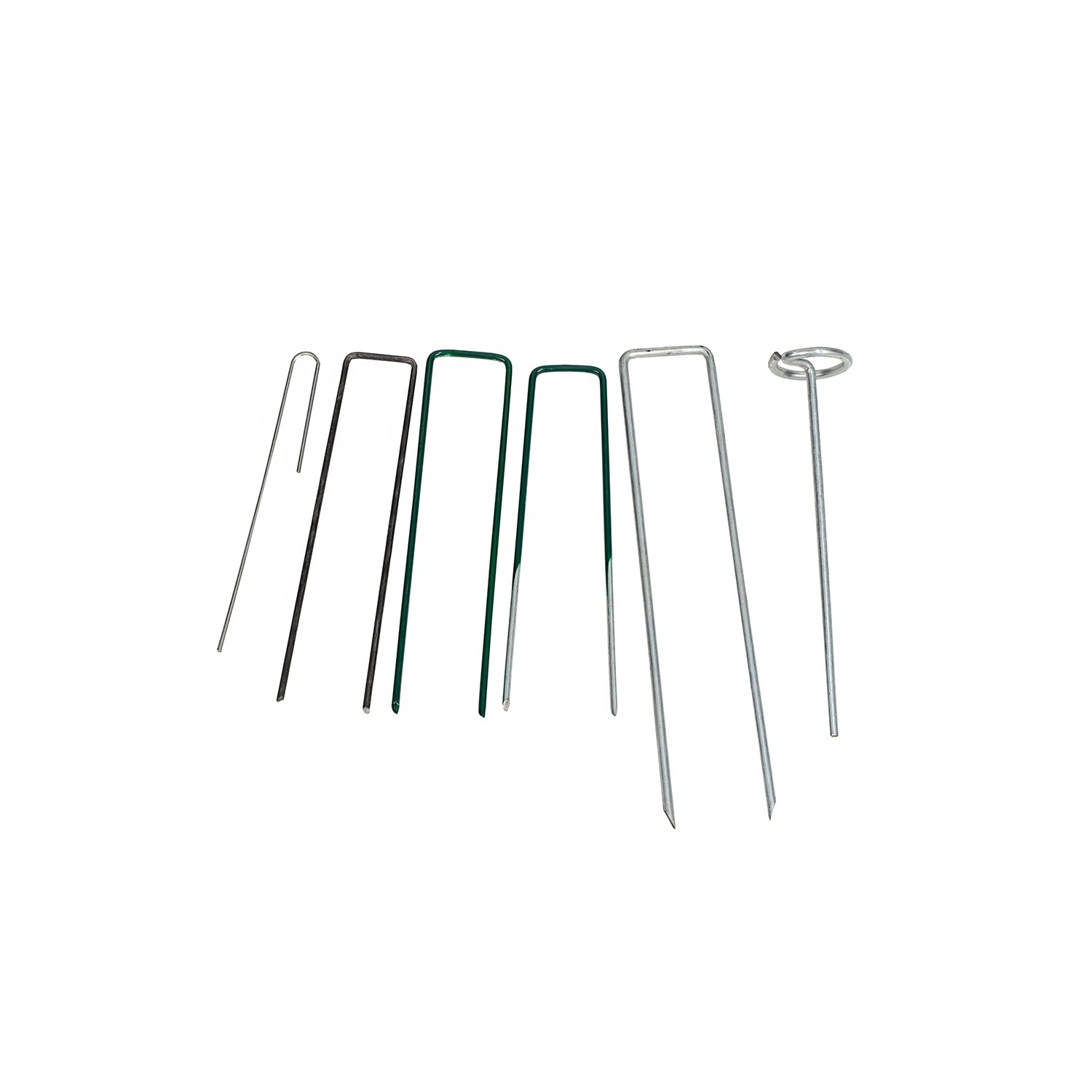 50 Pack 12 inch Garden Tent Stakes Galvanized Landscape Staples 11 Gauge Steel Ground Pins