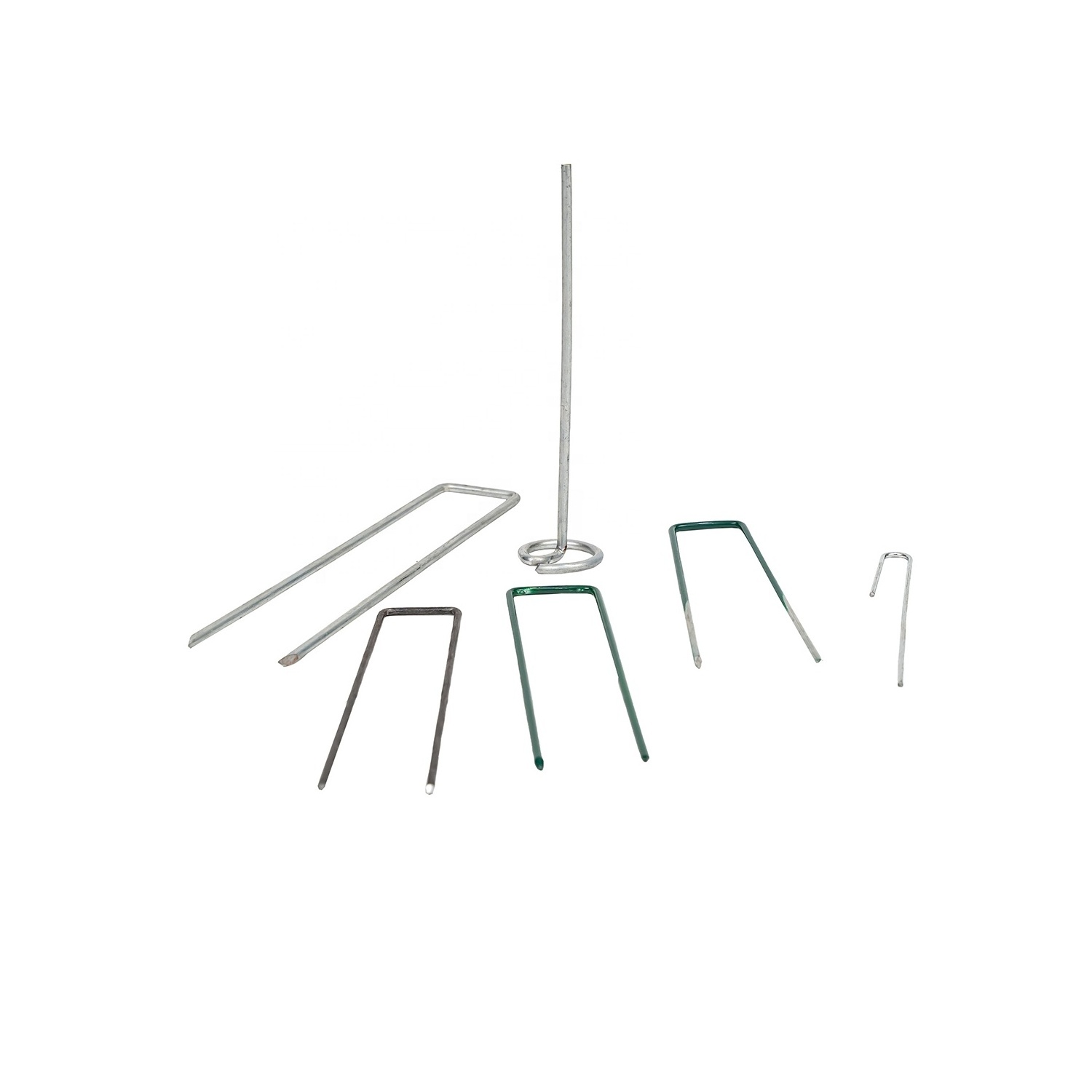 50 Pack 12 inch Garden Tent Stakes Galvanized Landscape Staples 11 Gauge Steel Ground Pins