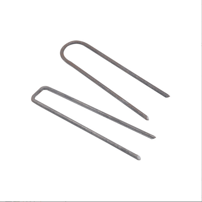 Galvanized metal U pins / sod staples / artificial grass pins