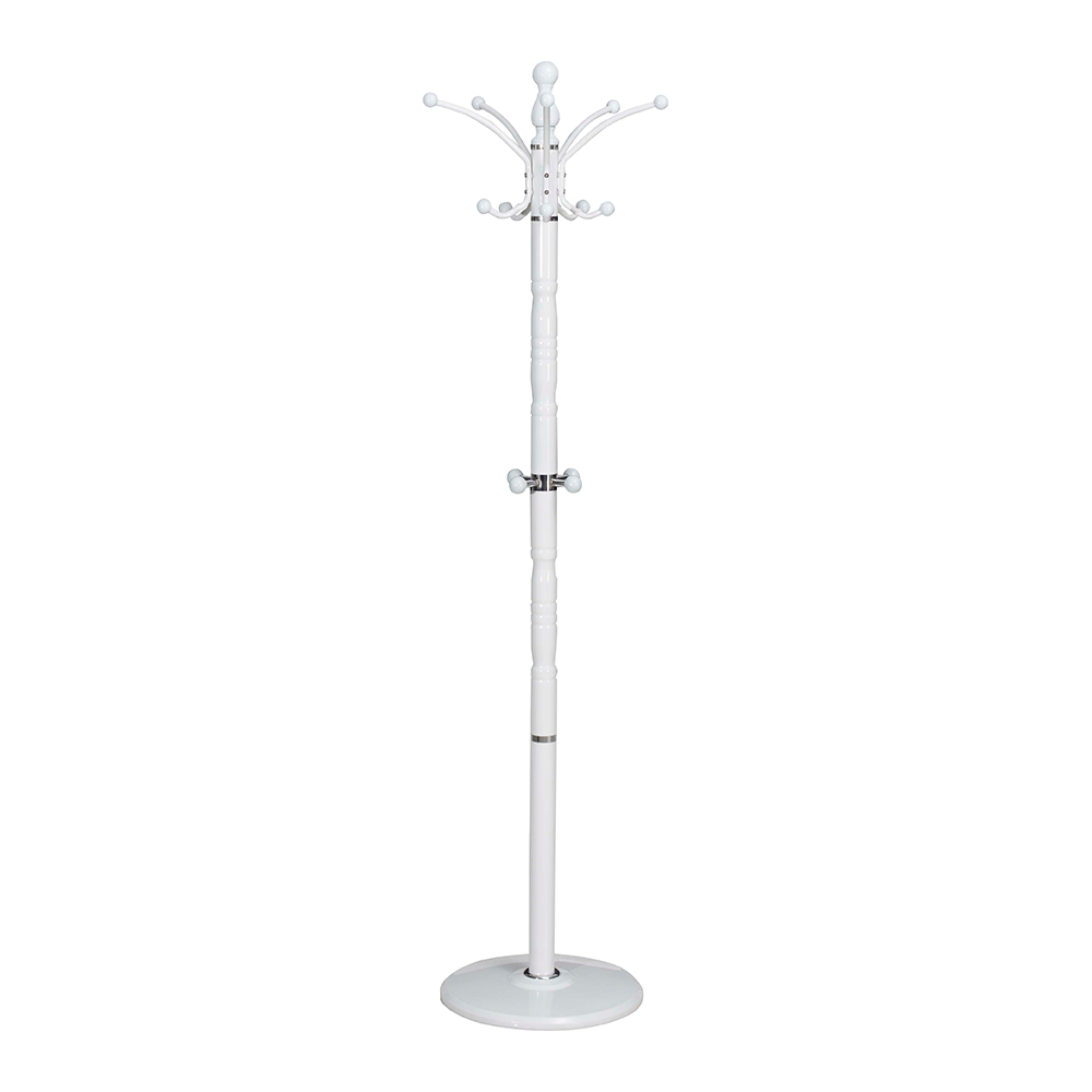 Metal double marble base coat hanger stand