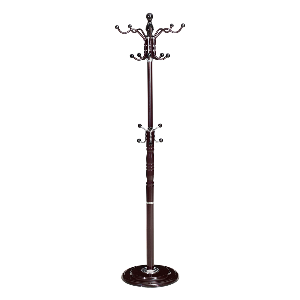 Metal double marble base coat hanger stand