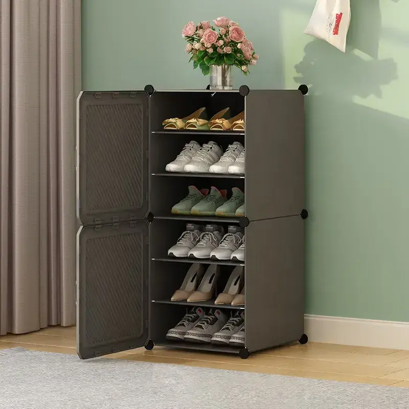 Upgraded Plastic Material Storage Cabinet Shoe Rack Cabinet Organizer Storage Folding Shoe Racks