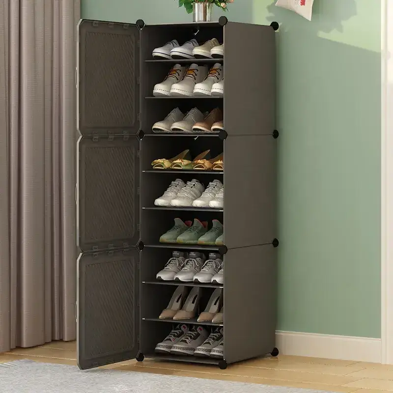 Upgraded Plastic Material Storage Cabinet Shoe Rack Cabinet Organizer Storage Folding Shoe Racks