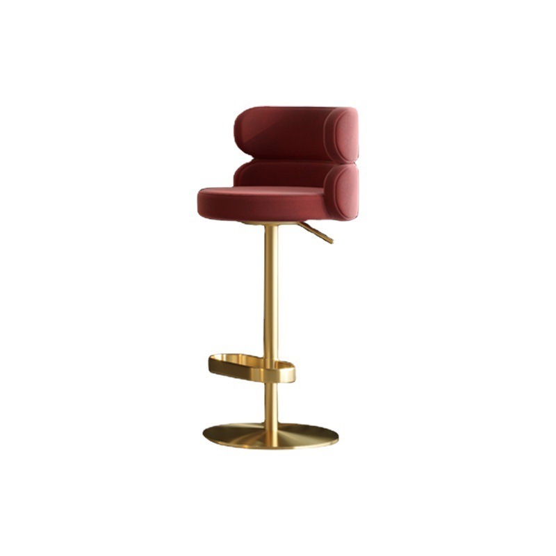 Luxury Modern High Stool Stainless Steel Gold Lift Swivel Bar Chair Leather Restaurant Bar Stools