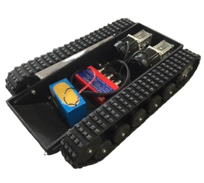 Payload remote control rubber tracked robot tank chassis for  robot