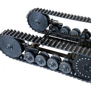 Small robot rubber track chassis with remote controller tracked vehicle