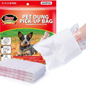 DONO Plastic bag puppy cat dog poop picking up bag outdoor cleaning 100PCS dog poop bag pet supplies