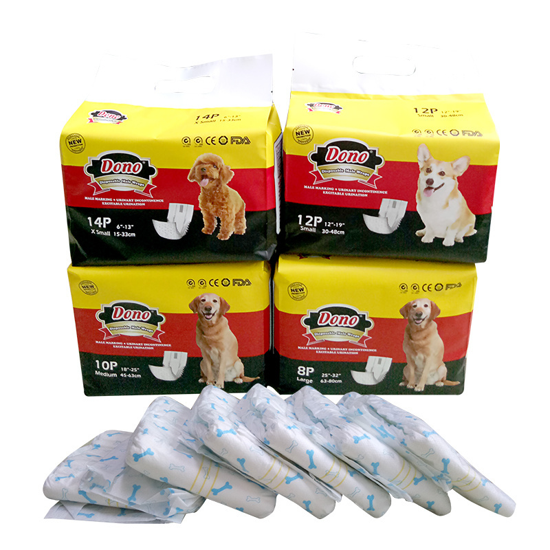 DONO Wholesale Cat Pet Diaper Doggy Male Pet Dog Suit Diaper New Disposable Diaper For Dog