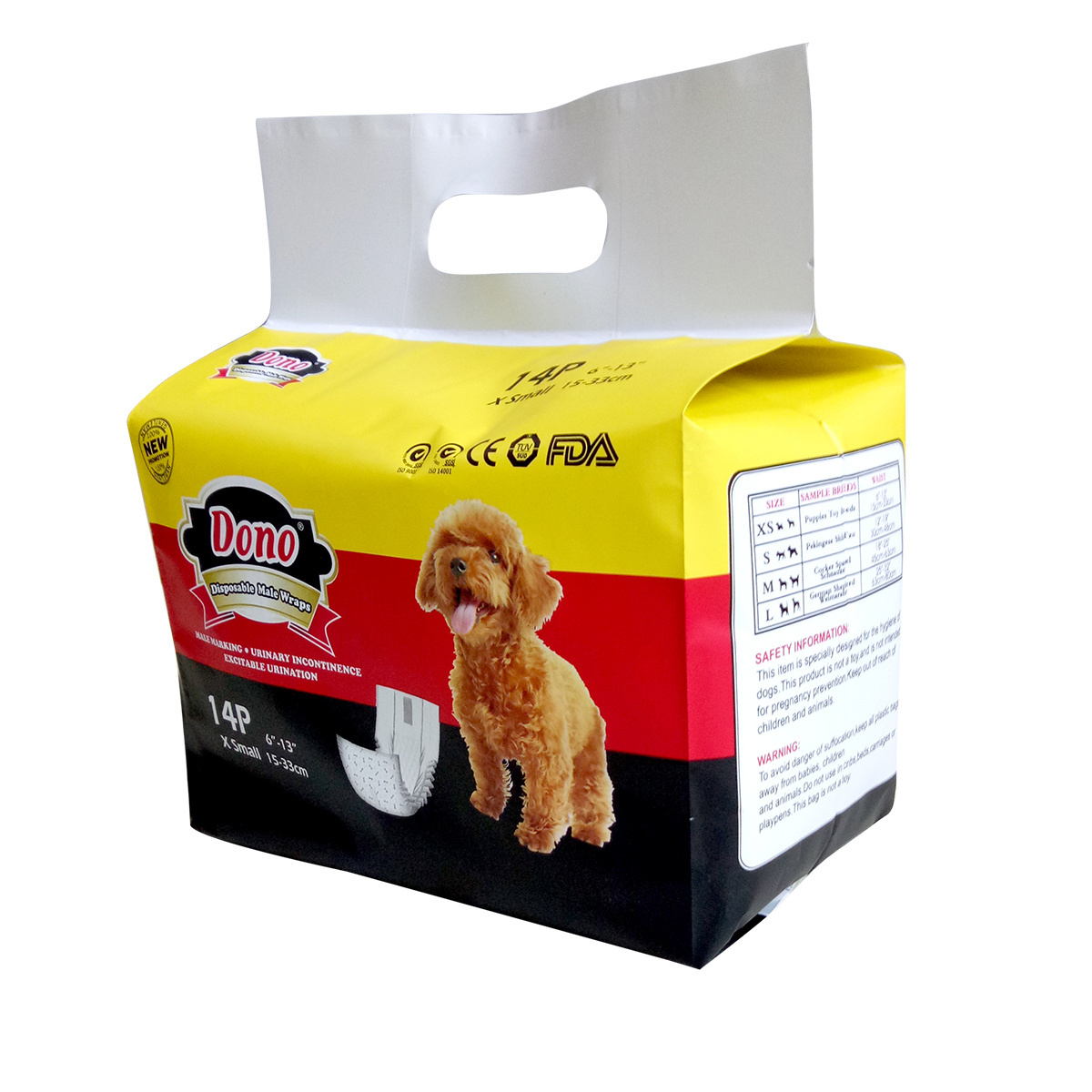 DONO Wholesale Cat Pet Diaper Doggy Male Pet Dog Suit Diaper New Disposable Diaper For Dog