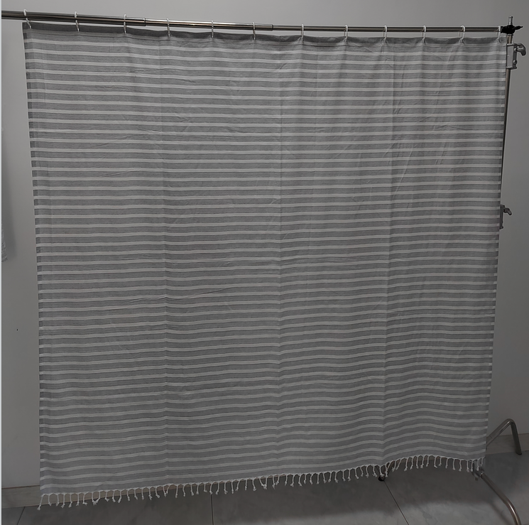 Factory Direct Selling Thick Waffle Weave Shower Curtain 72 inch Hotel Tassel Waterproof Bathroom Shower Curtain