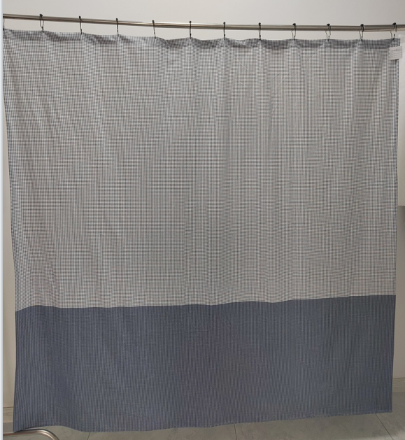 Factory Direct Selling Thick Waffle Weave Shower Curtain 72 inch Hotel Tassel Waterproof Bathroom Shower Curtain