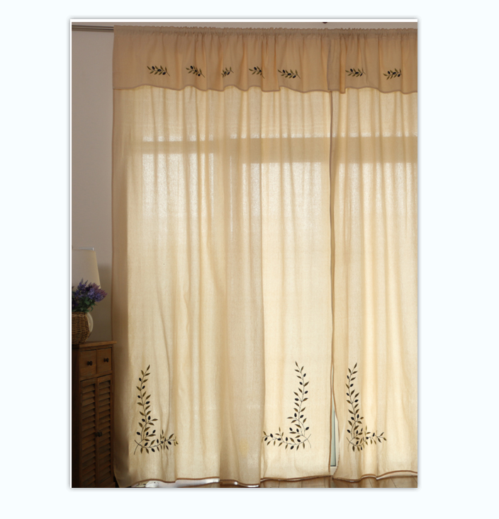 Cotton linen Turkish Curtains Embroidery Window Curtain European Window Embroidered Luxury Curtains for Living Room