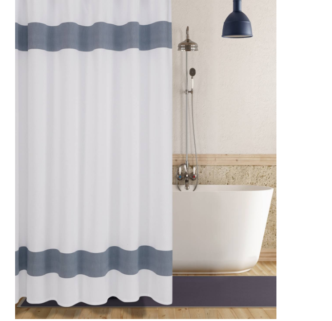 Factory Hot Selling Clip Jacquard Bathroom Curtain Home Unique Turkish Cotton Shower Curtain