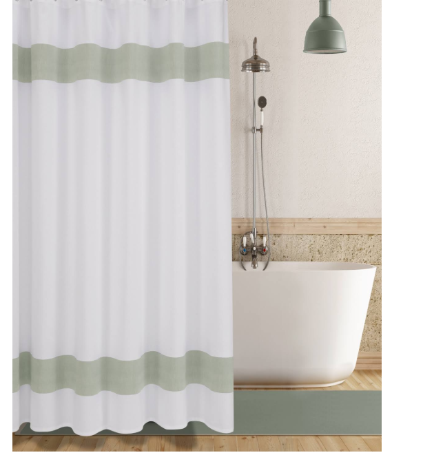 Factory Hot Selling Clip Jacquard Bathroom Curtain Home Unique Turkish Cotton Shower Curtain