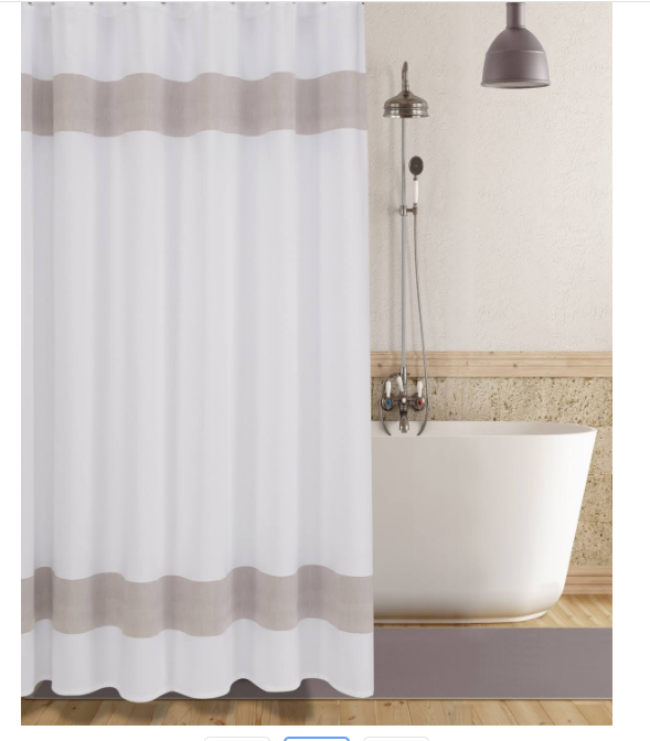 Factory Hot Selling Clip Jacquard Bathroom Curtain Home Unique Turkish Cotton Shower Curtain