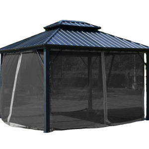 3x3.65m Aluminum  steel roof hardtop metal gazebo permanent gazebo pavilion house10x12ft