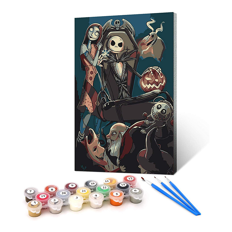 Halloween decoration   Paint by Numbers Adult Kids Beginners oil paint canvas wall art