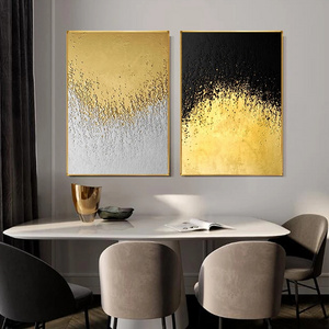 100% hand-painted Home Decor Canvas Living Room Pictures Modern Abstract Gold art handmade oil painting