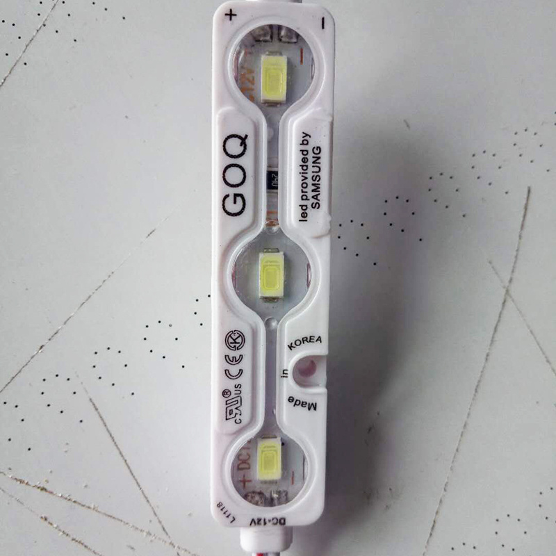 Good quality 1.2W GOQ led module SMD5730 3led 12v injection led module light