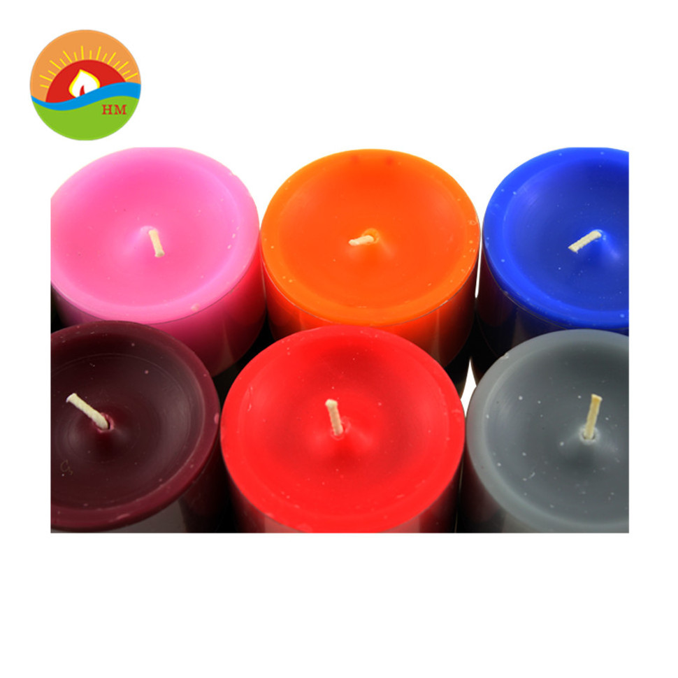 Romantic candlelight christmas smooth multi color wax candles pillar candles