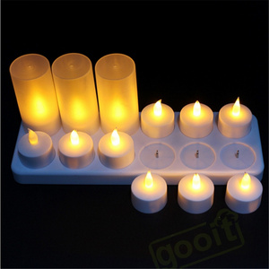 Wholesale Factory 3D RealFlame Rechargeable LED Candle Tea Light Remote Control Led Candle Outdoor Dining Room Lighting Candles