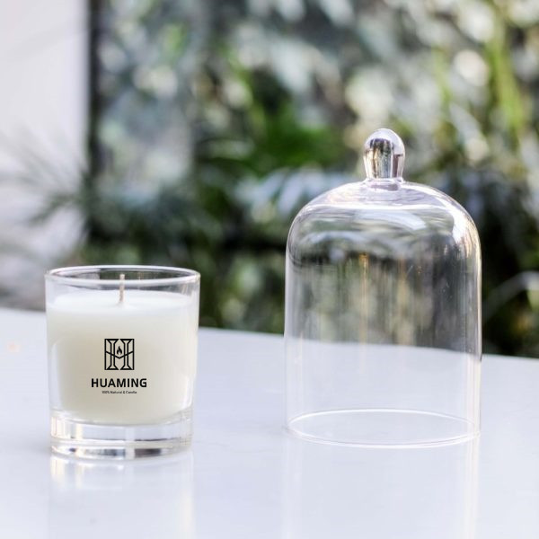 Huaming Custom Classic White Glass Jar Oud Scented Candle No Label Luxury Home Decor Essential Oil Scented Fragrance Candles