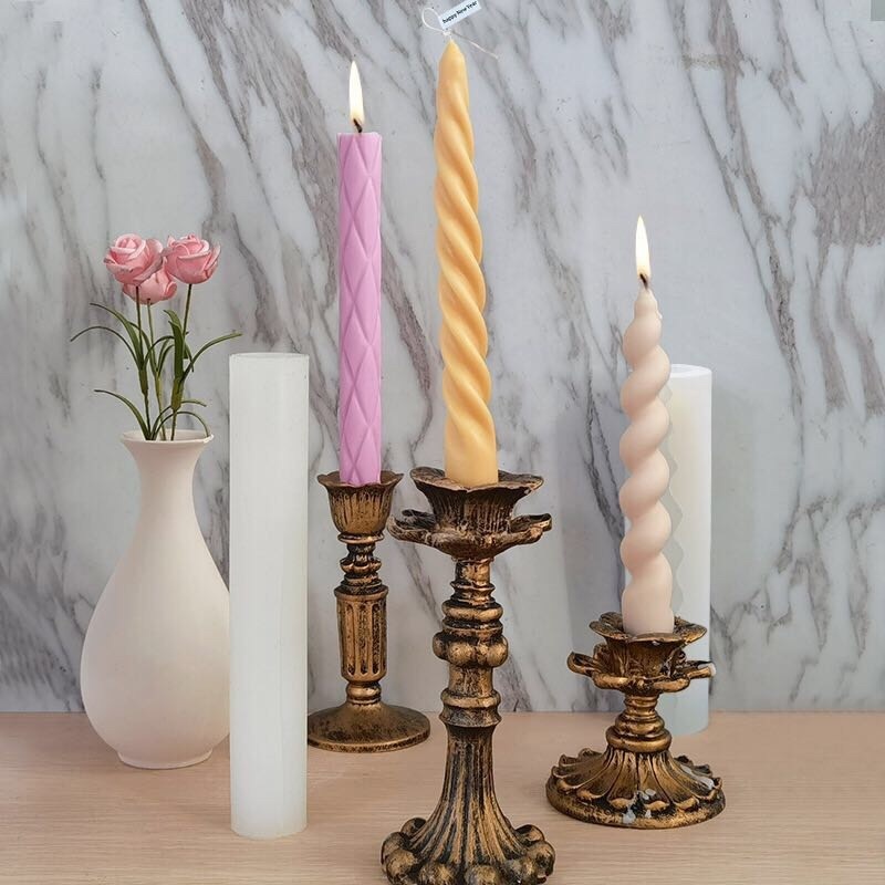 Spiral stick candle taper candle  manufacturer paraffin/soy wax candle