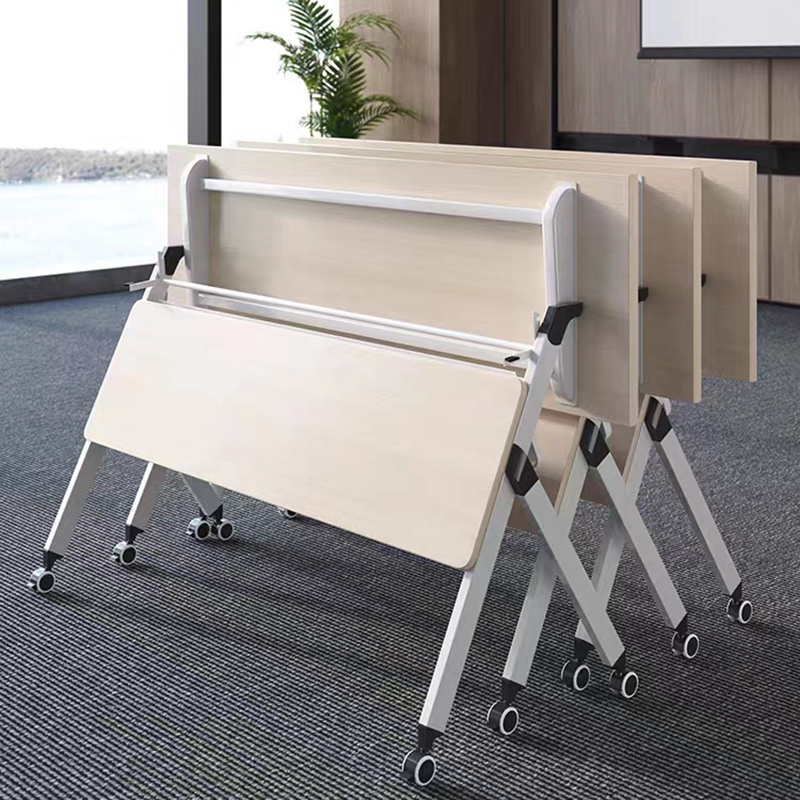 Eco-friendly Folding Desk School Folding Desk With Shelf Meeting Used Office Desk Foldable Training Table