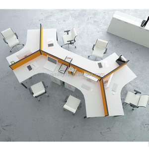 Office furniture project 120 degree office workstation office workstation for 6 person