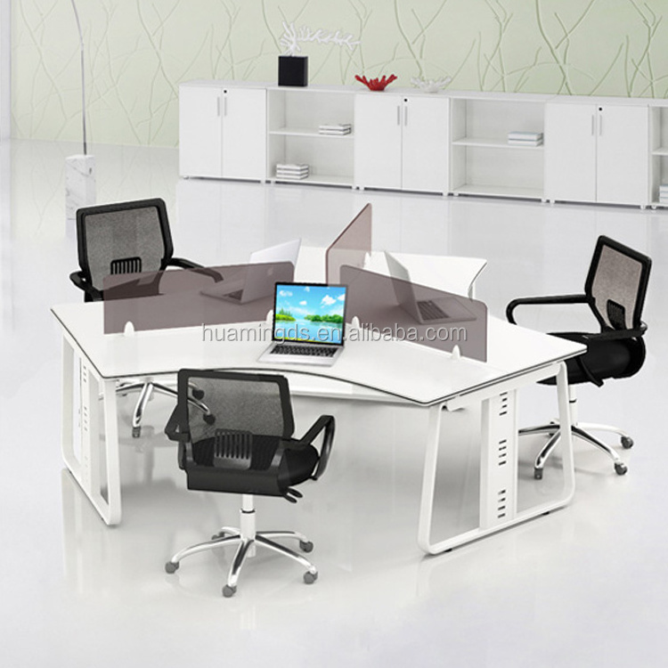 Office furniture project 120 degree office workstation office workstation for 6 person