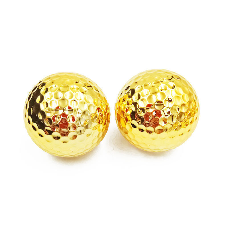 Factory Wholesale Golf Balls New Gold Plated Golf Gilded Gift Ball