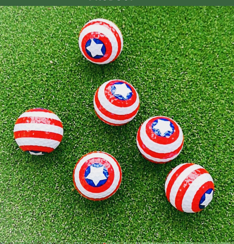 Wholesale USA Cartoon Golf balls color box golf crystal game ball transparent ball