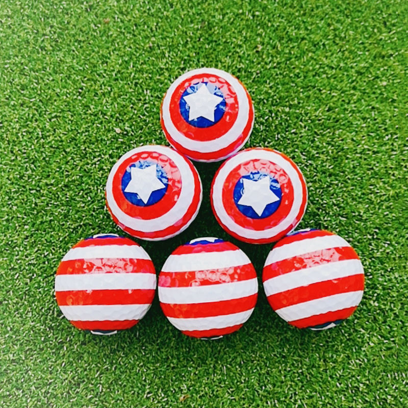 Wholesale USA Cartoon Golf balls color box golf crystal game ball transparent ball