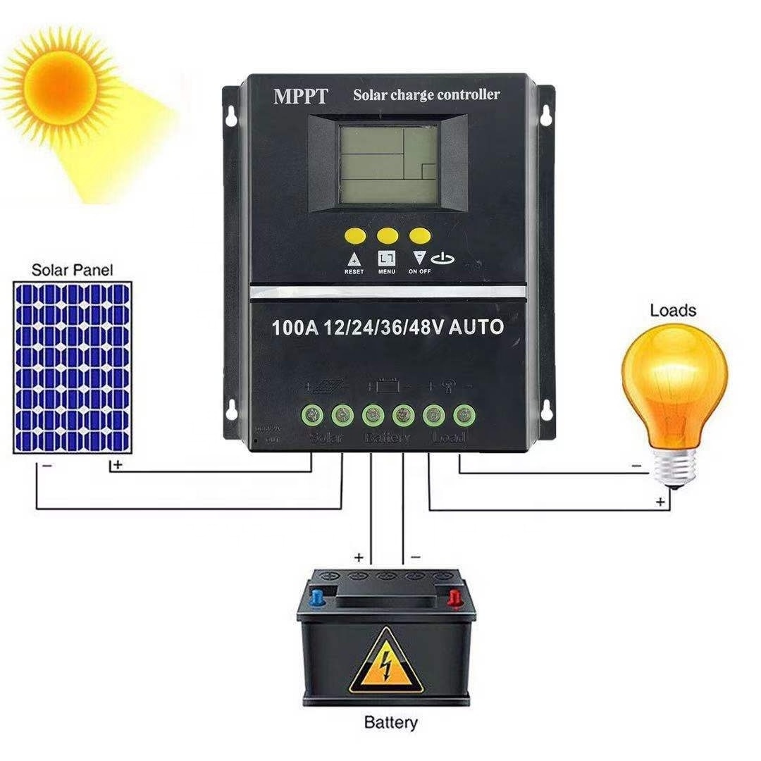 60A 80A 100A 12V/24V/36V/48V PWM MPPT Solar Charge Controller For Lithium Battery