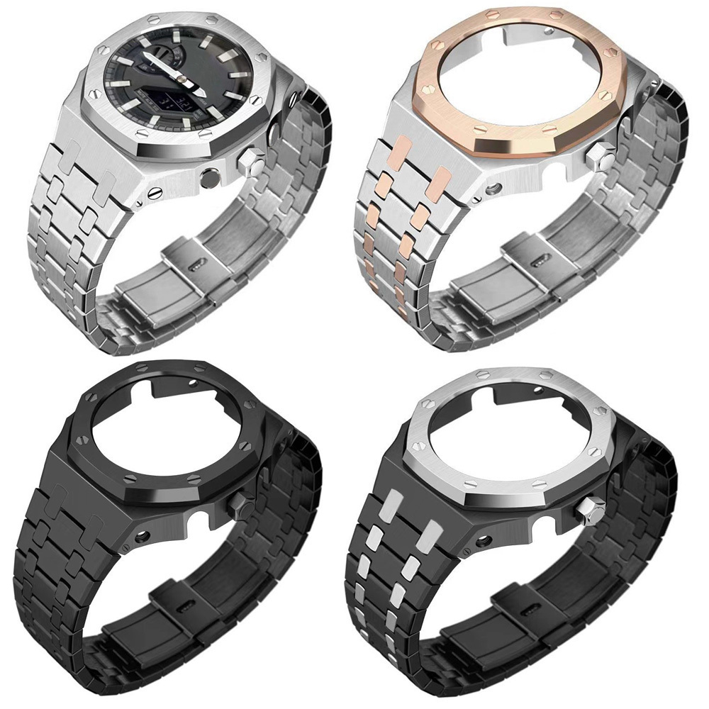 HMJ Wholesale Custom Fashion Watch Bracelet Belt For Stainless Steel Mod Kit Ga 2100 Gshock Watch Strap Casio G Shock Watch Band