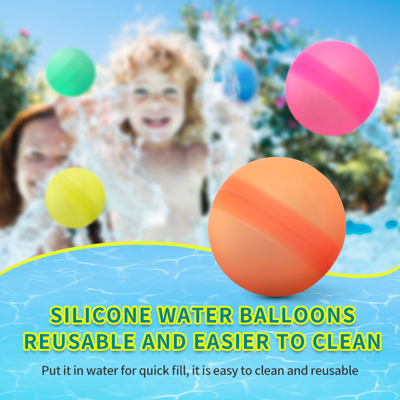 Wholesale new summer toy kid silicone water ball reusable water ballon quick fill biodegradable instant water balloon for kids