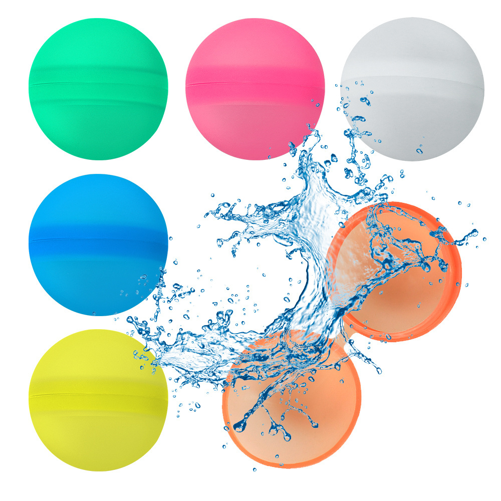 HUAMJ OEM ODM Summer Outdoor Child Beach Ball Silicone Reusable Water Polo Quickly Fill Toy Water Balls Game