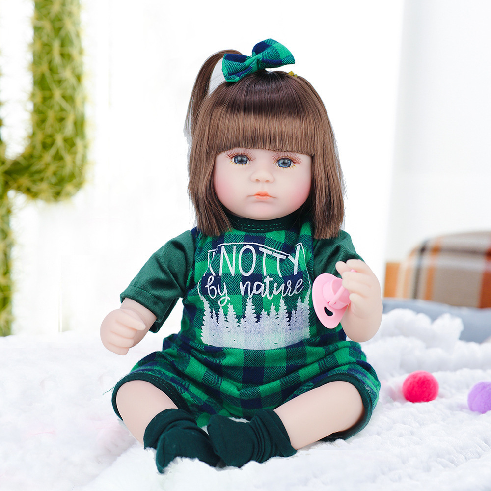 2022 Wholesale Hot Beautiful 42 Cm Reborn Doll Simulation Baby Vinyl Soft Silicone Doll Children Educational Toy Kit Bebe Reborn