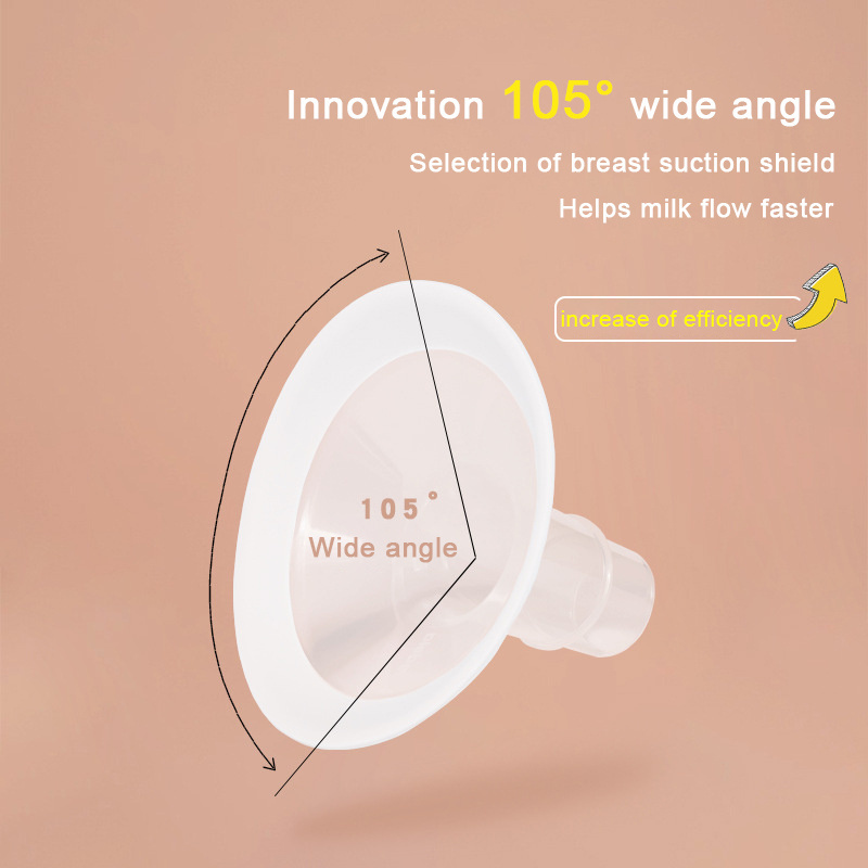 Wholesale Wearable Bpa Free Silicone Flange Insert 21 24 27 30 36mm Hands Free Collection Cup Flange For Breast Pump Accessories