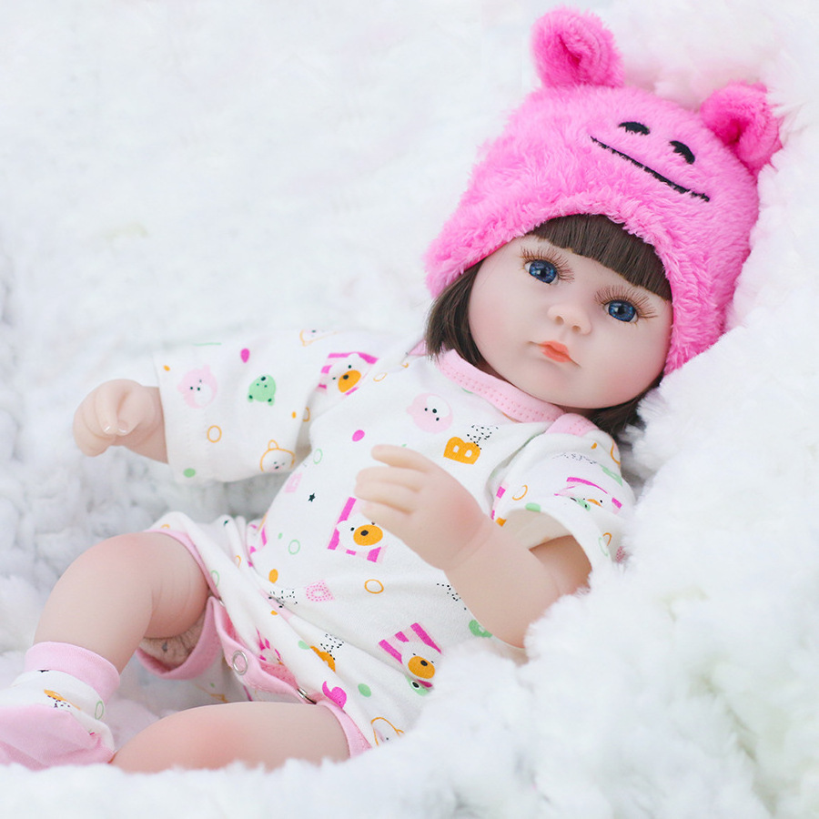 2022 Wholesale Hot Beautiful 42 Cm Reborn Doll Simulation Baby Vinyl Soft Silicone Doll Children Educational Toy Kit Bebe Reborn