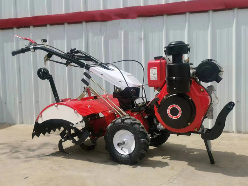 Agriculture Gast Shirt-stroke Backpack Grass Cutter 9 in 1 Tiller Crawler Hand Ploughing Machine Provided Red Farm Gasoline 110