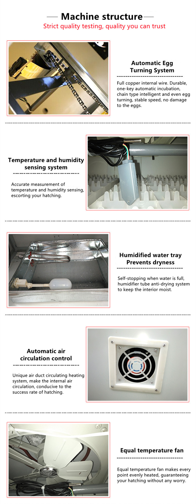 Automatic Incubator Transparent Commercial Incubators For Hatching Eggs