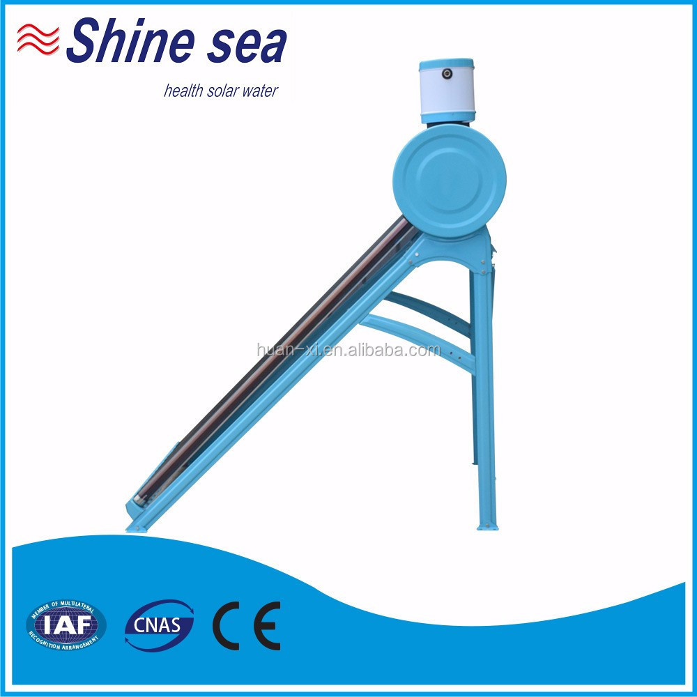 Quality Assured unpressurized solar water heater with heat pipe