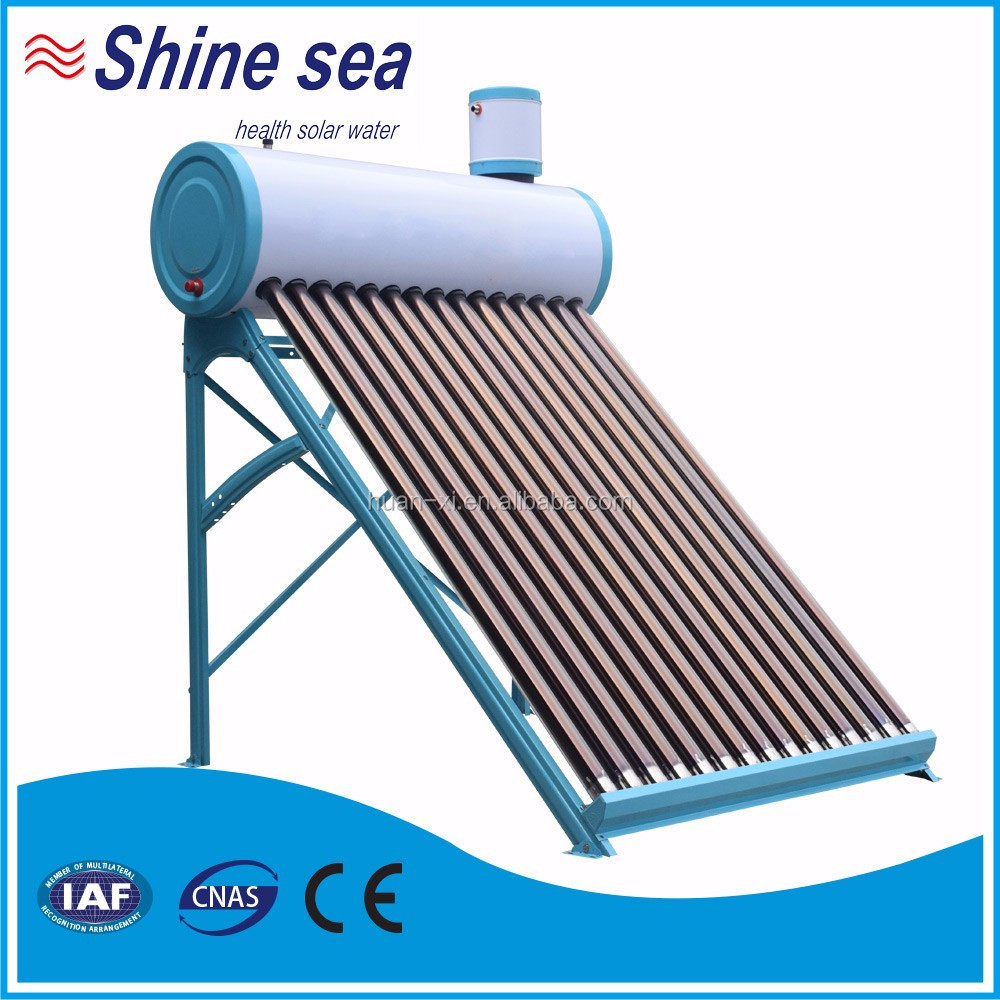 Quality Assured unpressurized solar water heater with heat pipe