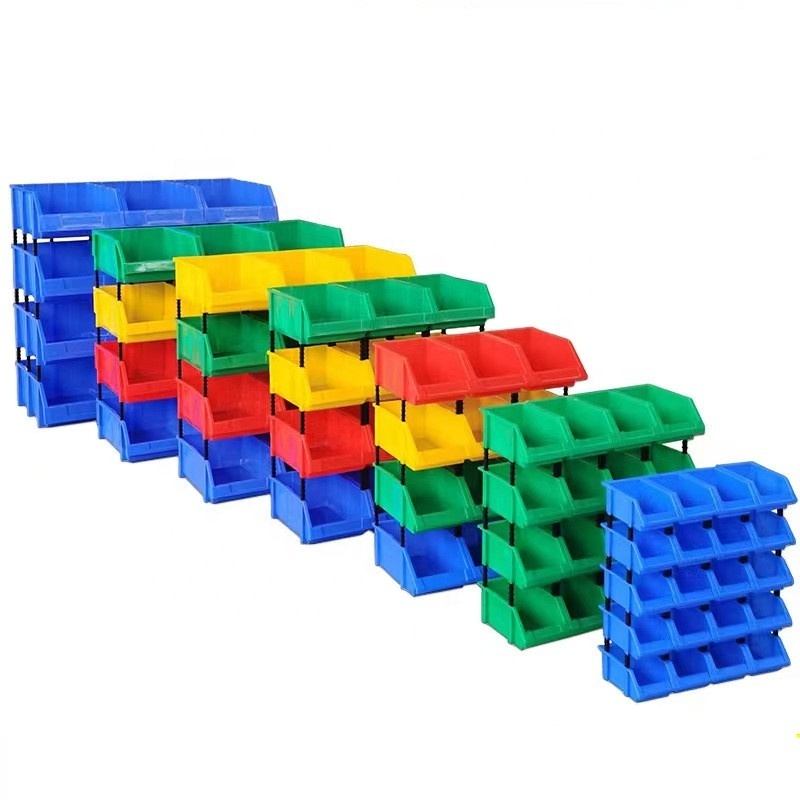 Stackable Warehouse Storage Crates Plastic Shelf Bin Boxes for Part Bins