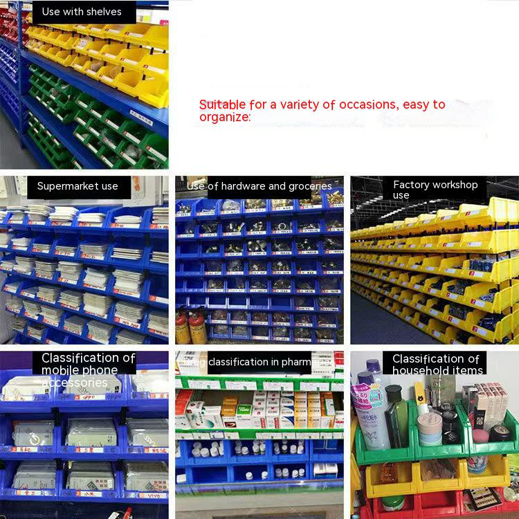 Stackable Warehouse Storage Crates Plastic Shelf Bin Boxes for Part Bins