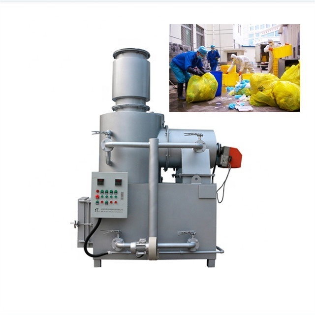 1000l/h Hospital Waste Burning Incinerator Smokeless Hospital Animal Pet Medical Waste Incinerator For Sale