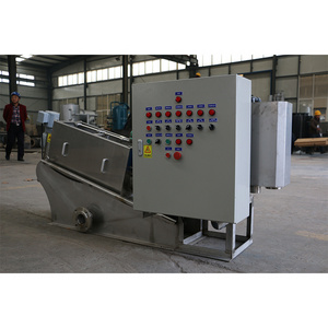 Non-clogging Sludge extrusion dewatering equipment Multi disc Screw Press for oily sludge dehydration