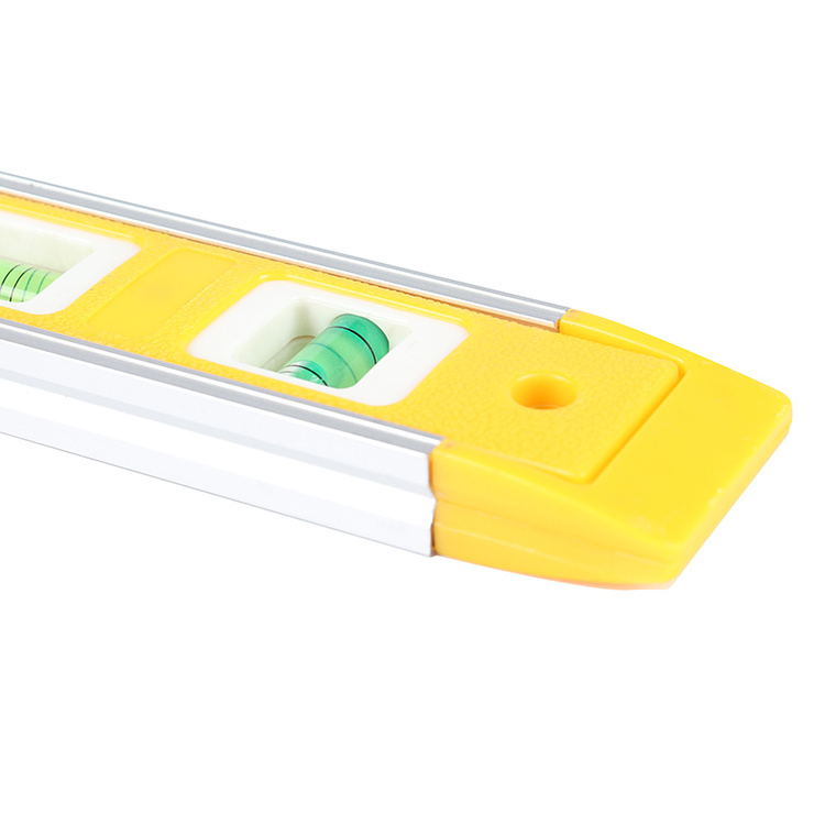 High Accuracy Aluminum Frame 9inches Magnetic Meter Tools Torpedo Spirit Level with 3 Bubbles Magnetic Level